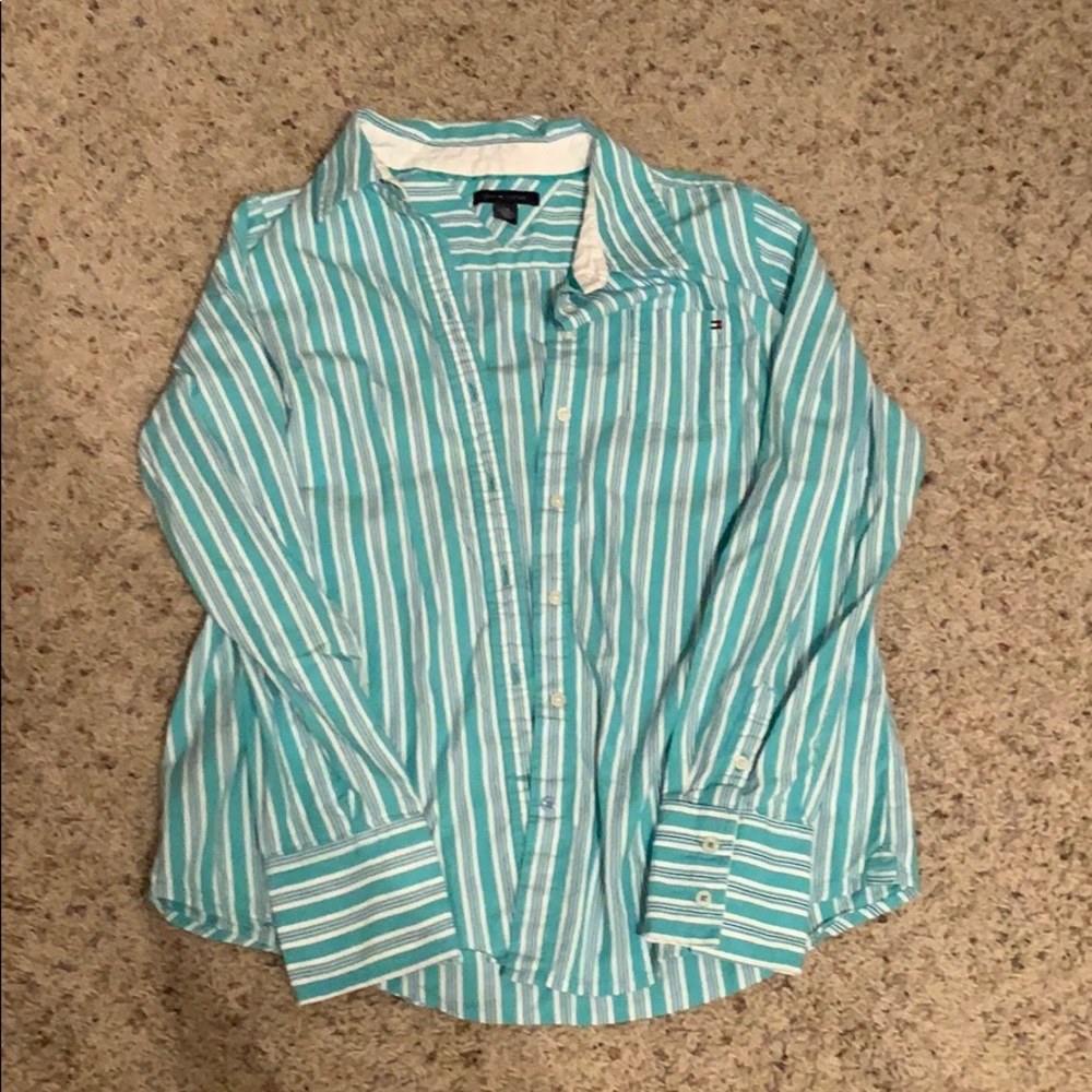 Tommy Hilfiger stripped button down shirt.